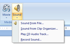 Dialog for Selecting Sound Files for PowerPoint