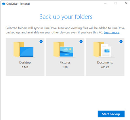 OneDrive Back Up