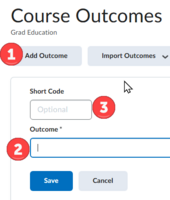 Figure 2. Add Learning Outcomes