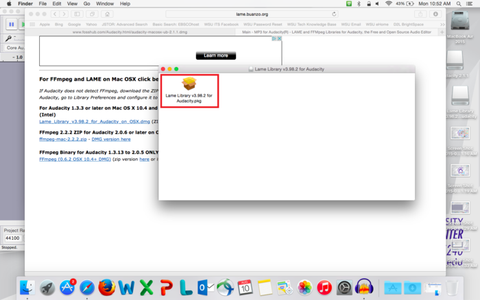 Lame Library V3 98.2 For Audacity On Osx Dmg
